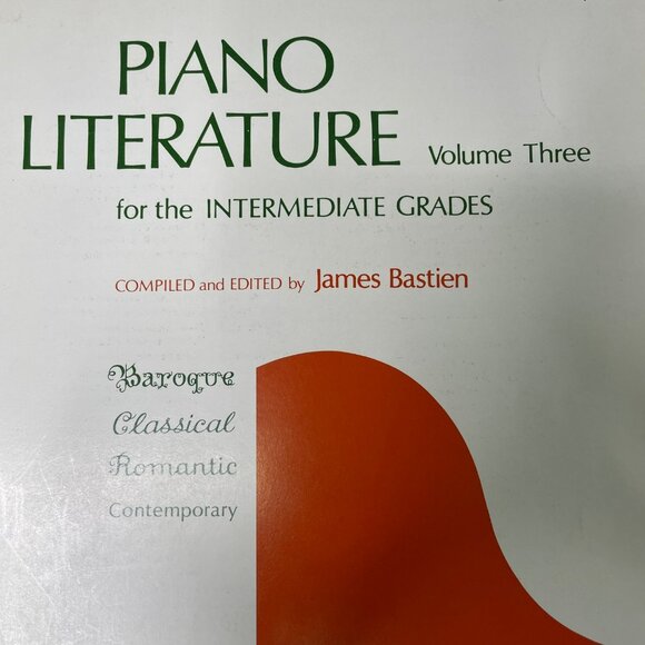 Piano Literature Sheet Music Volume Three Jane Smisor Bastien 1966 Vintage u - Picture 3 of 11